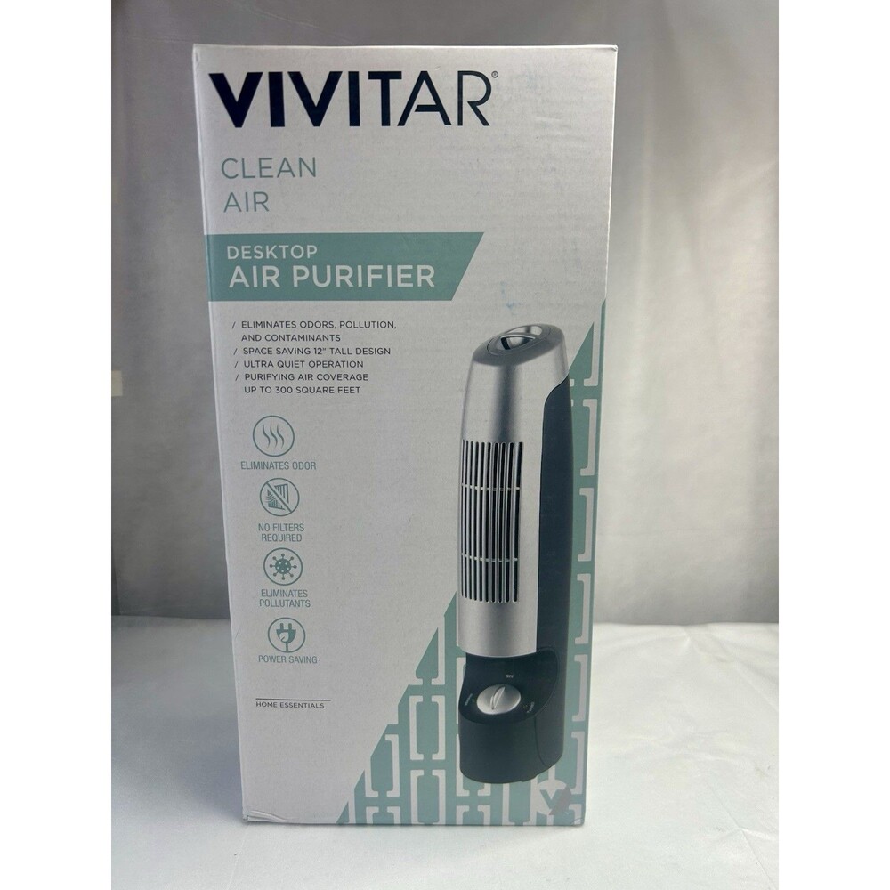 Vivitar - Clean Air Desktop Air Purifier - Built in Filter